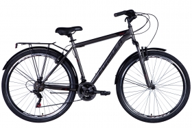 Велосипед сталь 28 Formula MAGNUM AM Vbr рама-20,5 срiблястий (матовий) з багажником задн St з крылом St 2024 / OPS-FR-28-027/0160