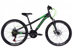 Велосипед ST 24 Discovery RIDER AM DD  рама-11,5 черно-зеленый (м) 0149/OPS-DIS-24-311
