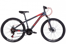Велосипед ST 26 Discovery RIDER AM DD рама-16 темно-серебристый с красным (м)  0153/OPS-DIS-26-529